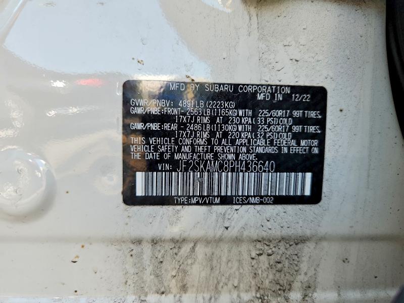 Aukcja sprzedaży 2023 Subaru Forester, vin: JF2SKAMC8PH436640, numer aukcji: 58439106