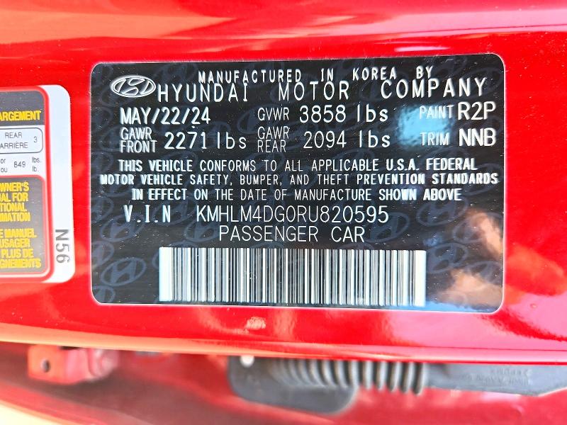 Aukcja sprzedaży 2024 Hyundai Elantra, vin: KMHLM4DG0RU820595, numer aukcji: 57064386