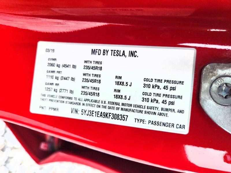 Aukcja sprzedaży 2019 Tesla Model 3, vin: 5YJ3E1EA9KF308357, numer aukcji: 56103136
