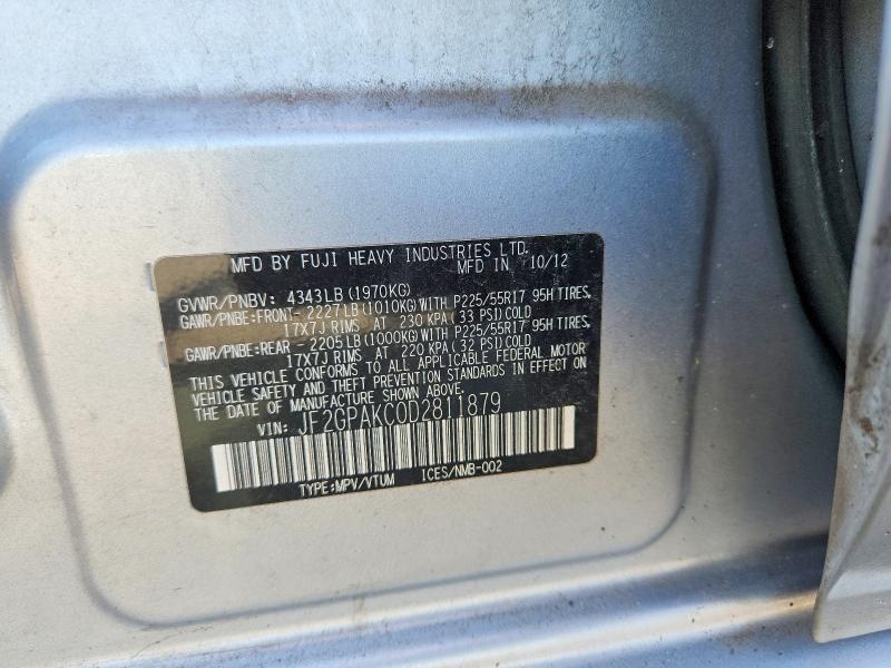 Продаж на аукціоні авто 2013 Subaru Xv Crosstrek, vin: JF2GPAKC0D2811879, номер лоту: 55197526