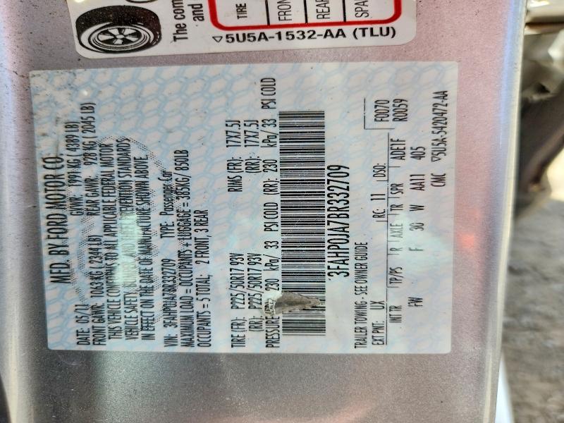 Продажа на аукционе авто 2011 Ford Fusion, vin: 3FAHP0JA7BR332709, номер лота: 57364406