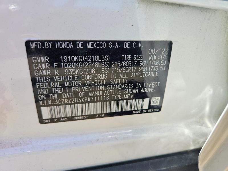 Aukcja sprzedaży 2023 Honda Hr-v, vin: 3CZRZ2H3XPM711116, numer aukcji: 55753996