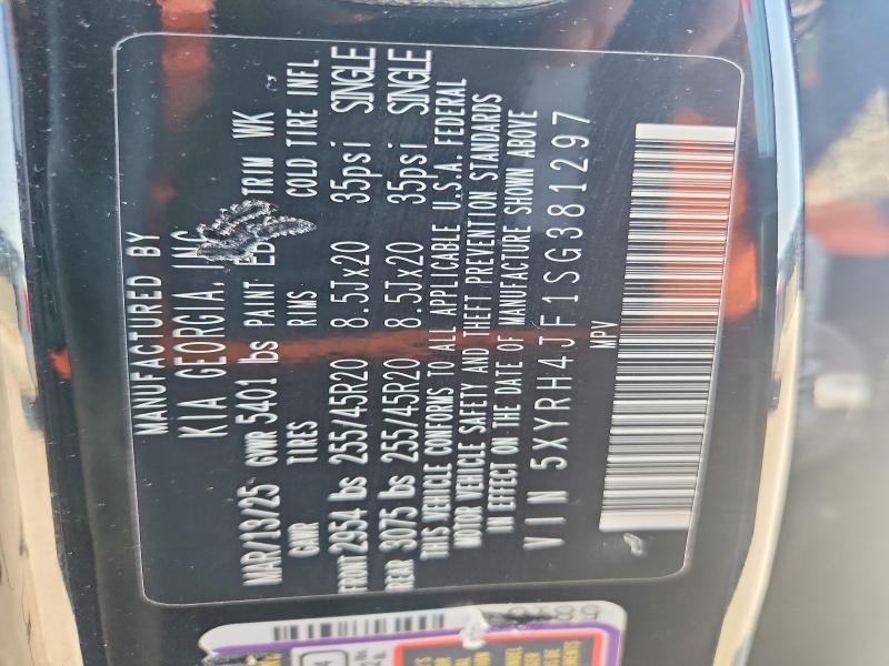 58447786 :رقم المزاد ، 5XYRH4JF1SG381297 vin ، 2025 Kia Sorento مزاد بيع
