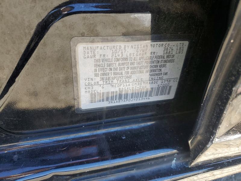 Продажа на аукционе авто 2018 Nissan Sentra, vin: 3N1AB7AP0JY213446, номер лота: 56887066