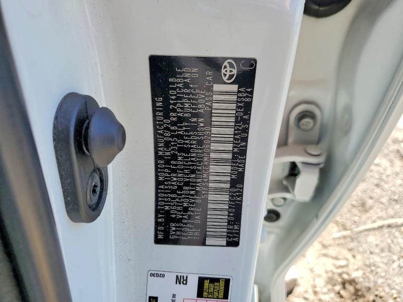 2021 Toyota Corolla მანქანა იყიდება აუქციონზე, vin: 5YFS4MCE4MP060290, აუქციონის ნომერი: 54507206