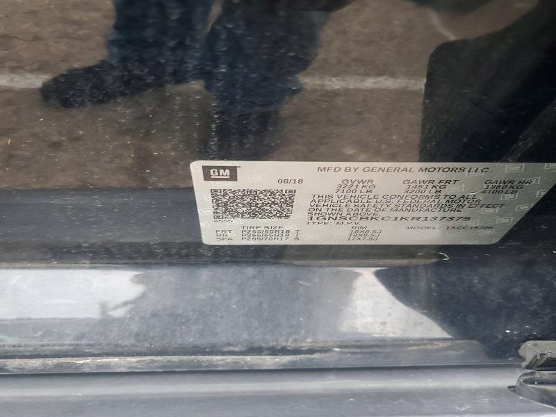 2019 Chevrolet Tahoe მანქანა იყიდება აუქციონზე, vin: 1GNSCBKC1KR137375, აუქციონის ნომერი: 58748196