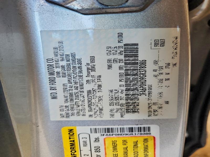 Продаж на аукціоні авто 2016 Ford Fusion, vin: 3FA6P0HD9GR378086, номер лоту: 58412526