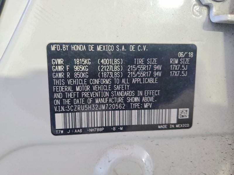 Aukcja sprzedaży 2018 Honda Hr-v, vin: 3CZRU5H32JM720562, numer aukcji: 55311186