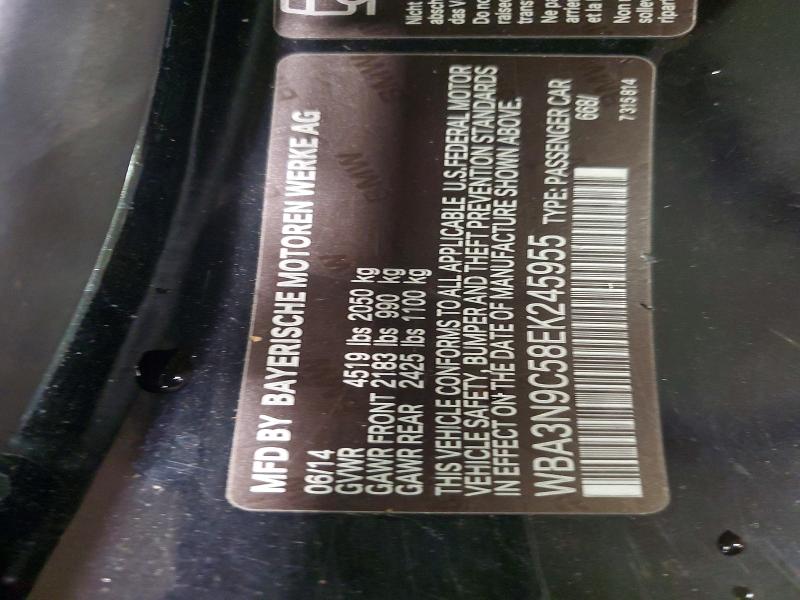 59071746 :رقم المزاد ، WBA3N9C58EK245955 vin ، 2014 Bmw 428 مزاد بيع