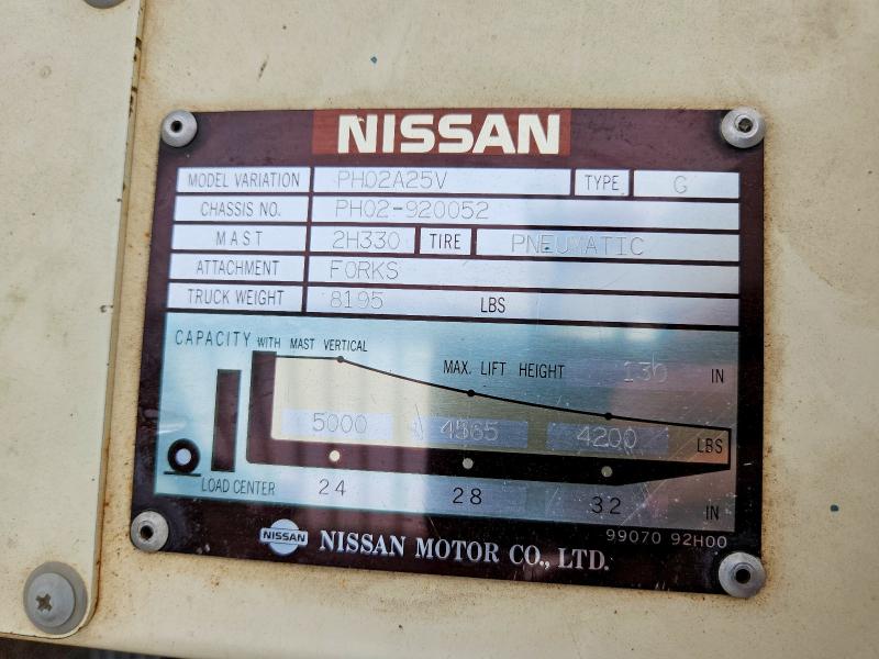 Aukcja sprzedaży 1990 Nissan Ph02a25, vin: PH02920052, numer aukcji: 57803886