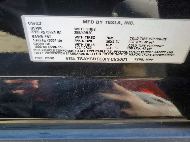 Продаж на аукціоні авто 2023 Tesla Model Y, vin: 7SAYGDEE3PF893001, номер лоту: 55177686