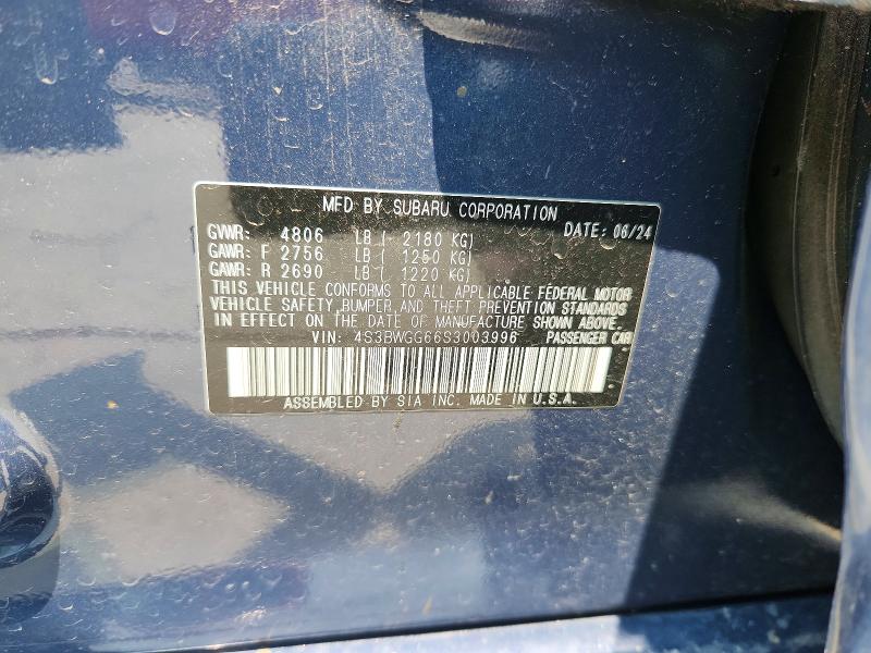 Продаж на аукціоні авто 2025 Subaru Legacy, vin: 4S3BWGG66S3003996, номер лоту: 58222286