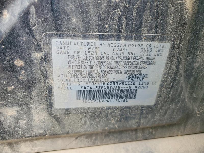 Aukcja sprzedaży 2022 Nissan Kicks, vin: 3N1CP5BV2NL476486, numer aukcji: 57421906