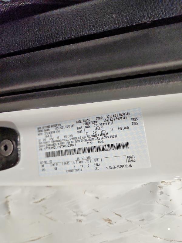Aukcja sprzedaży 2026 Ford F150, vin: 1FTEW2LP6TKD02071, numer aukcji: 56532056