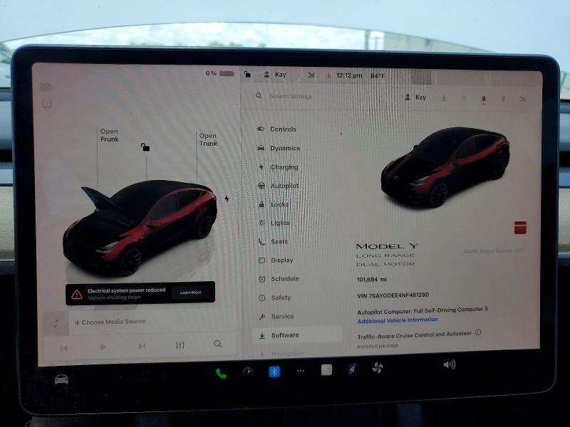 Продажа на аукционе авто 2022 Tesla Model Y, vin: 7SAYGDEE4NF481280, номер лота: 58318296