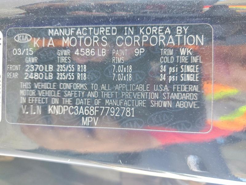Aukcja sprzedaży 2015 Kia Sportage, vin: KNDPC3A68F7792781, numer aukcji: 55521286