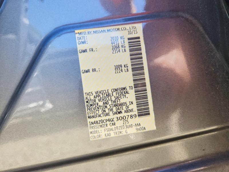 Продажа на аукционе авто 2016 Nissan Leaf, vin: 1N4BZ0CP4GC300789, номер лота: 57670526