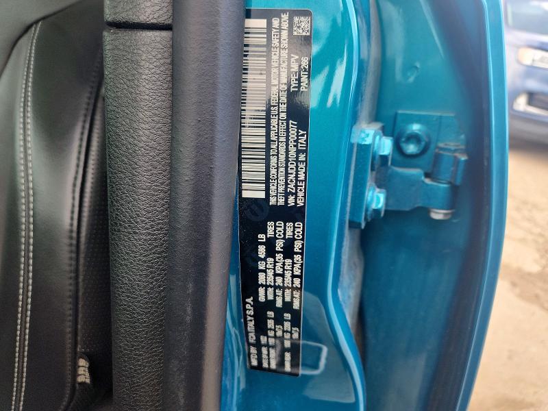57361496 :رقم المزاد ، ZACNJDD10NPP00077 vin ، 2022 Jeep Renegade مزاد بيع