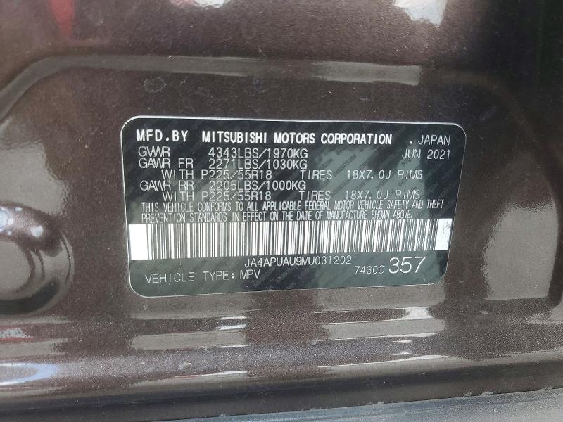 Продажа на аукционе авто 2021 Mitsubishi Outlander Sport, vin: JA4APUAU9MU031202, номер лота: 58727836