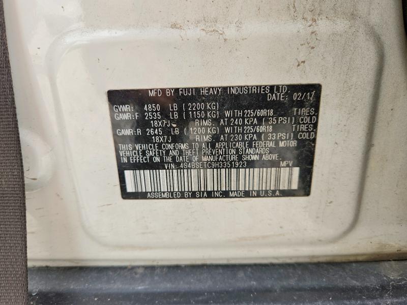 58891556 :رقم المزاد ، 4S4BSETC9H3351923 vin ، 2017 Subaru Outback مزاد بيع