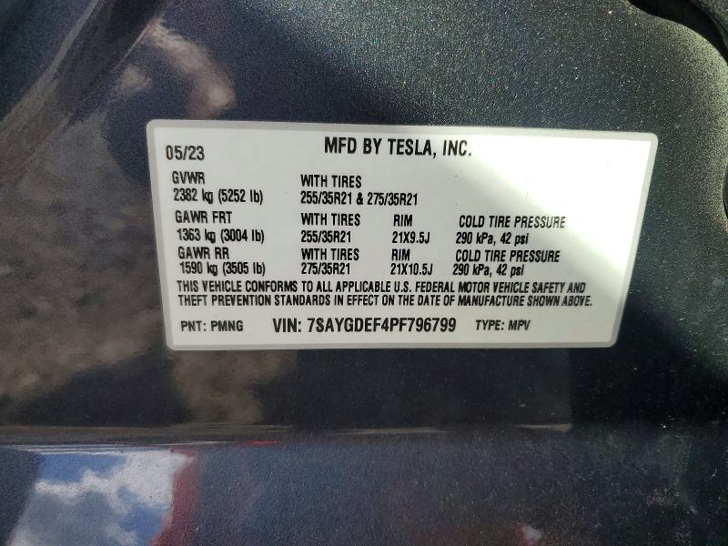 Aukcja sprzedaży 2023 Tesla Model Y, vin: 7SAYGDEF4PF796799, numer aukcji: 57546036