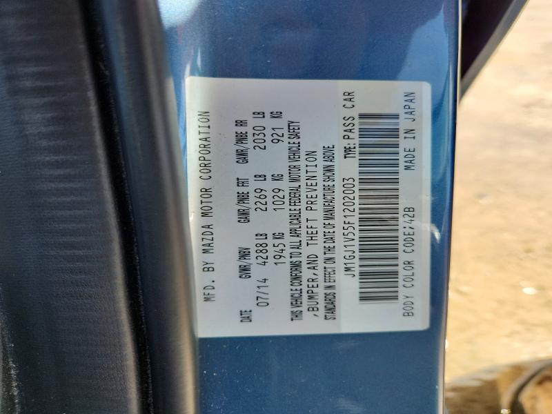55342326 :رقم المزاد ، JM1GJ1V55F1202003 vin ، 2015 Mazda 6 مزاد بيع