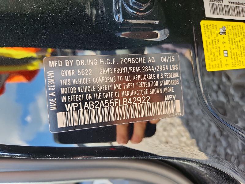 2015 Porsche Macan მანქანა იყიდება აუქციონზე, vin: WP1AB2A55FLB42922, აუქციონის ნომერი: 55895226