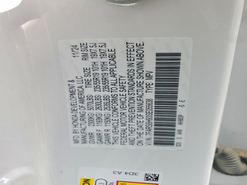 55883436 :رقم المزاد ، 7FARS6H93SE055638 vin ، 2025 Honda Cr-v مزاد بيع