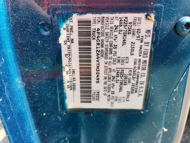 1997 Ford Ranger მანქანა იყიდება აუქციონზე, vin: 1FTCR15X2VTA86707, აუქციონის ნომერი: 56294096