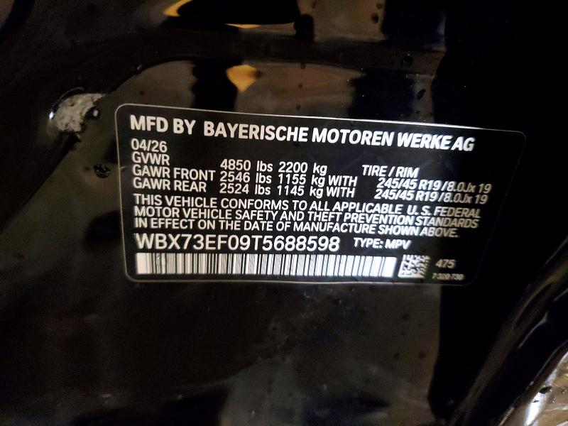 Aukcja sprzedaży 2026 Bmw X1, vin: WBX73EF09T5688598, numer aukcji: 58406836