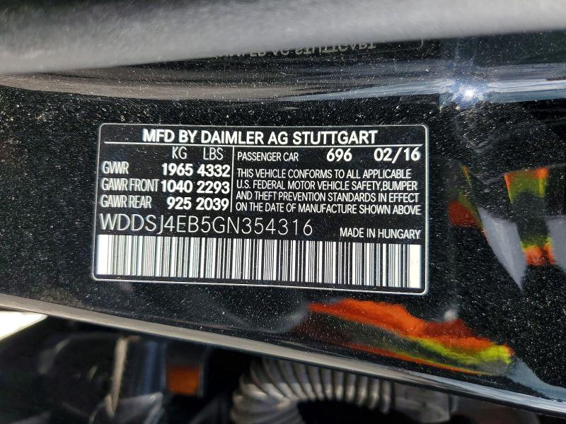56720296 :رقم المزاد ، WDDSJ4EB5GN354316 vin ، 2016 Mercedes-benz Cla مزاد بيع