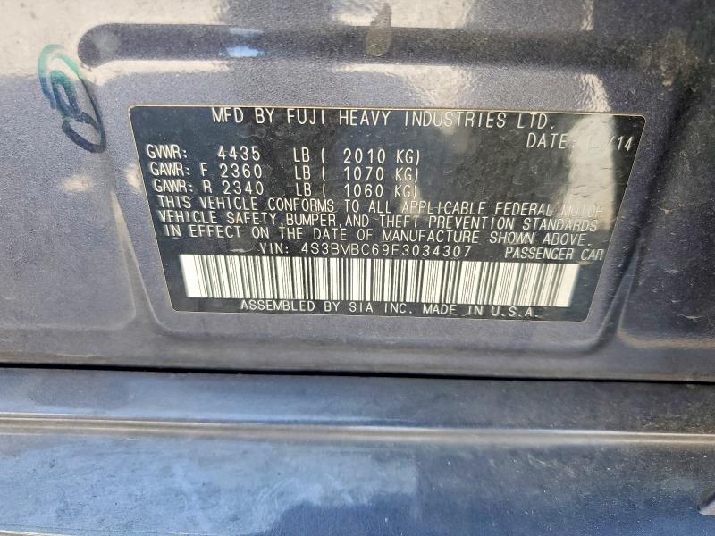 Aukcja sprzedaży 2014 Subaru Legacy, vin: 4S3BMBC69E3034307, numer aukcji: 54560006