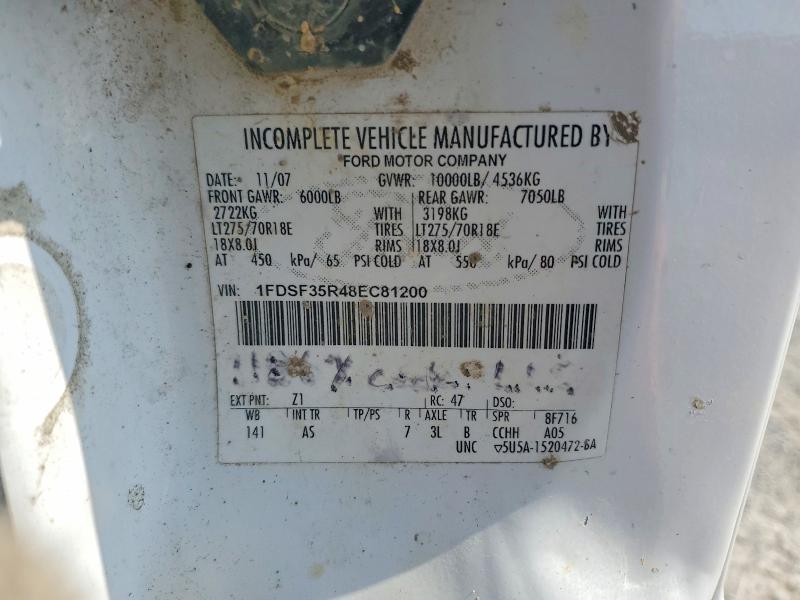 2008 Ford F350 მანქანა იყიდება აუქციონზე, vin: 1FDSF35R48EC81200, აუქციონის ნომერი: 58541426
