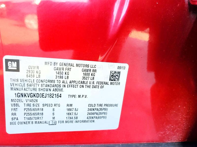 Продажа на аукционе авто 2014 Chevrolet Traverse, vin: 1GNKVGKD0EJ182164, номер лота: 85630125