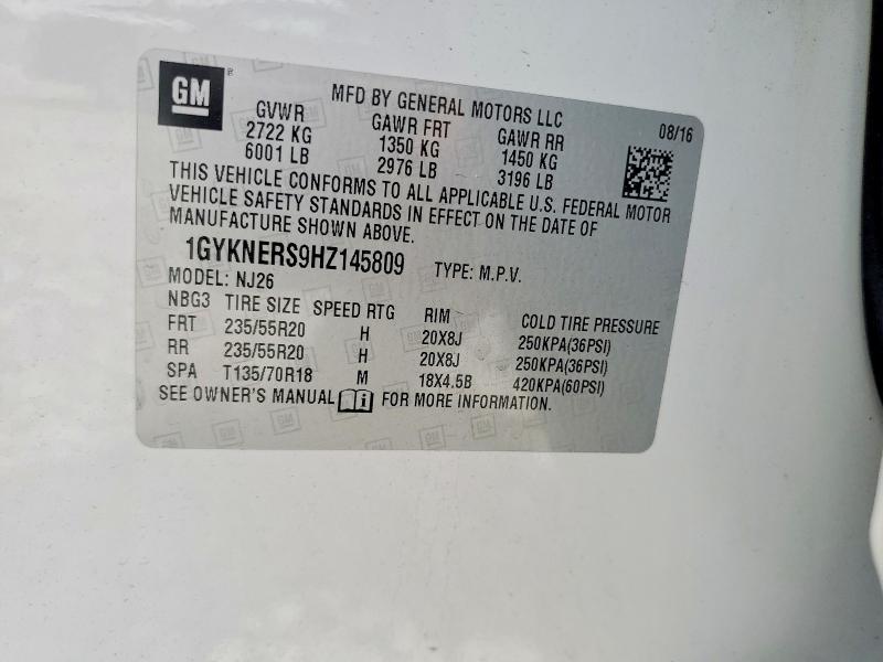 Aukcja sprzedaży 2017 Cadillac Xt5, vin: 1GYKNERS9HZ145809, numer aukcji: 59015826