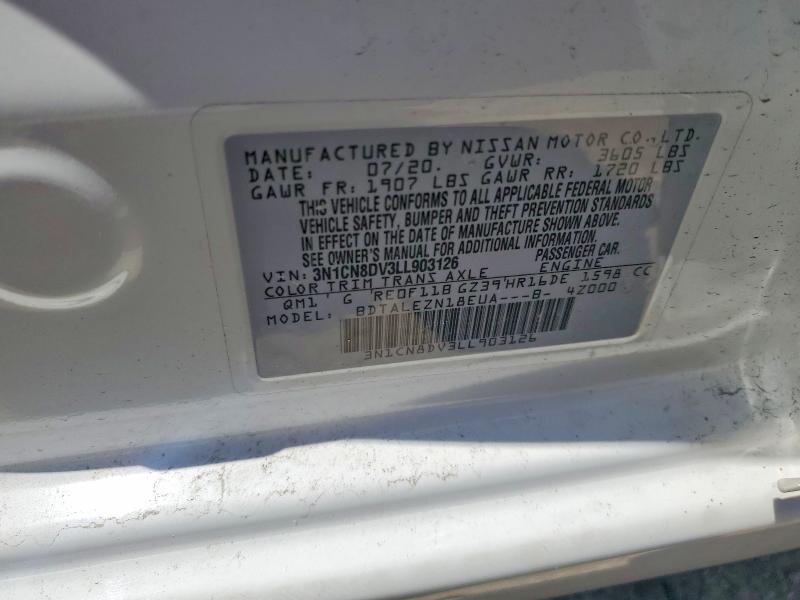 Aukcja sprzedaży 2020 Nissan Versa, vin: 3N1CN8DV3LL903126, numer aukcji: 58718756