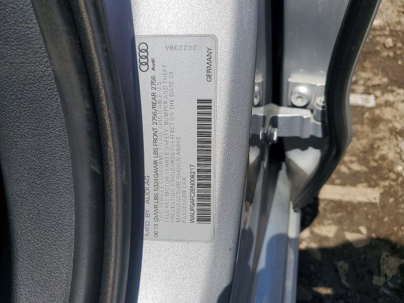 Aukcja sprzedaży 2014 Audi A6, vin: WAUFGAFC2EN008217, numer aukcji: 58102186