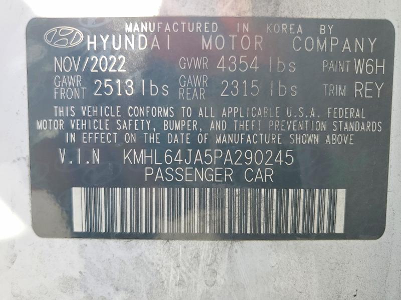 Aukcja sprzedaży 2023 Hyundai Sonata, vin: KMHL64JA5PA290245, numer aukcji: 57704136