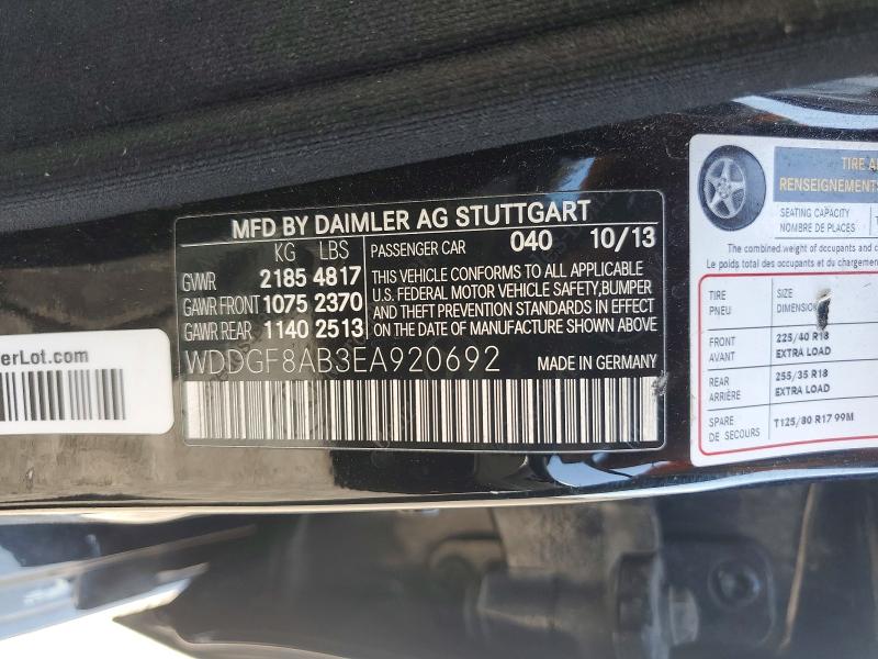 58049496 :رقم المزاد ، WDDGF8AB3EA920692 vin ، 2014 Mercedes-benz C مزاد بيع