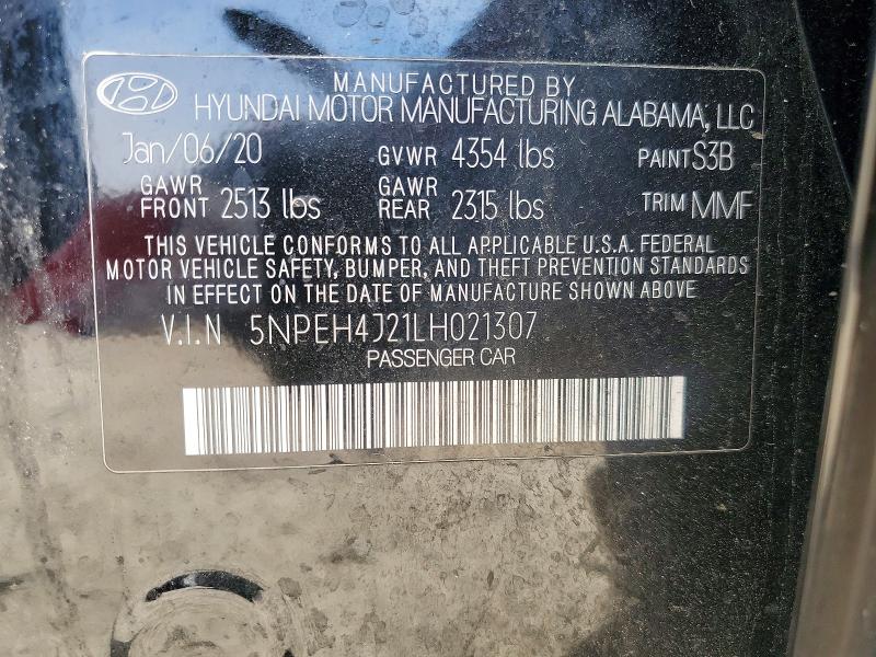 Aukcja sprzedaży 2020 Hyundai Sonata, vin: 5NPEH4J21LH021307, numer aukcji: 58282026
