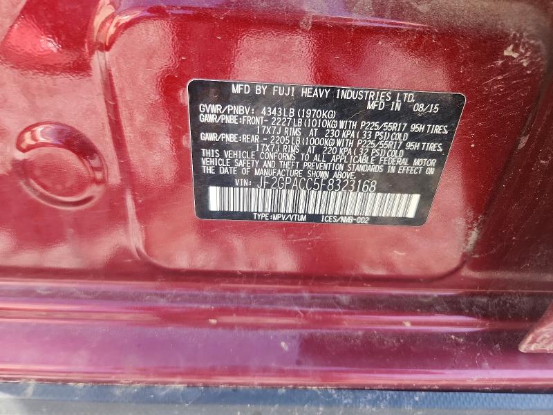 Aukcja sprzedaży 2015 Subaru Xv Crosstrek, vin: JF2GPACC5F8323168, numer aukcji: 56958526