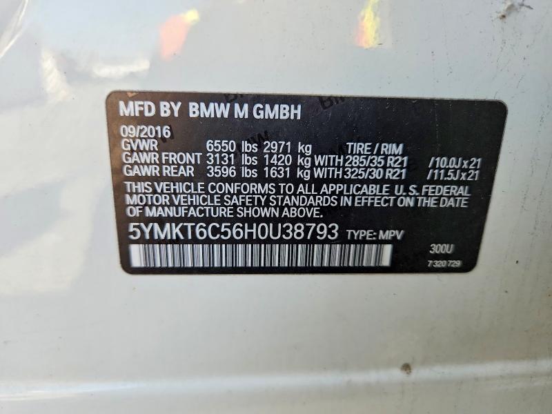 Продажа на аукционе авто 2017 Bmw X5, vin: 5YMKT6C56H0U38793, номер лота: 58349866