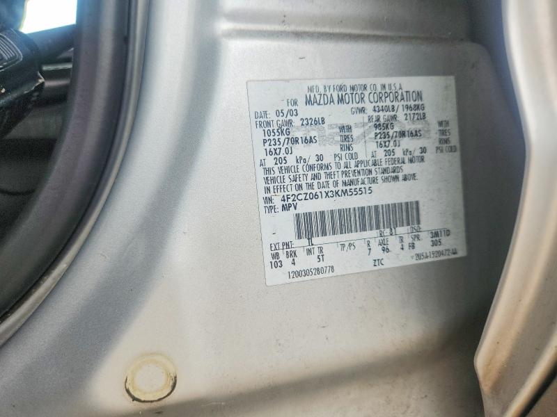 Aukcja sprzedaży 2003 Mazda Tribute, vin: 4F2CZ061X3KM55515, numer aukcji: 58875916