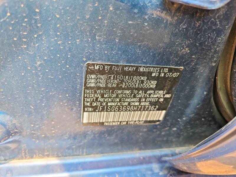 Aukcja sprzedaży 2008 Subaru Forester, vin: JF1SG63698H717362, numer aukcji: 58381966