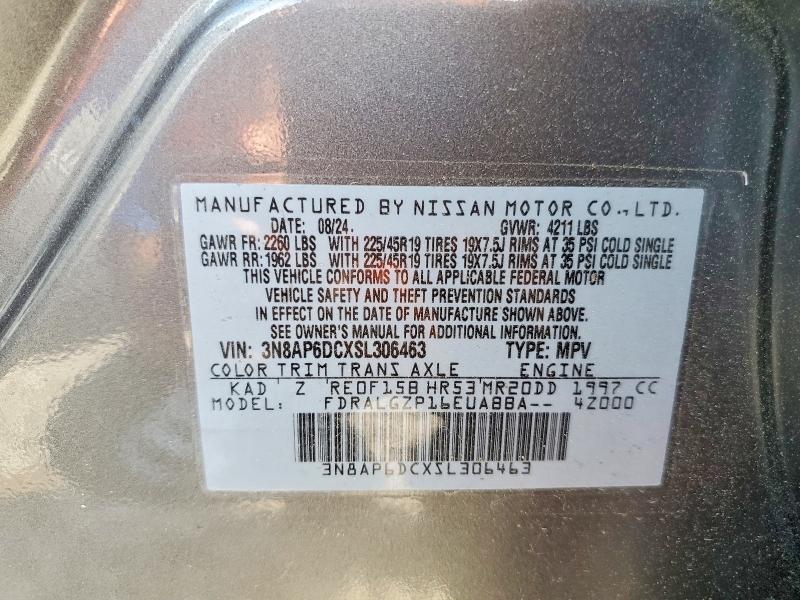 Продажа на аукционе авто 2025 Nissan Kicks, vin: 3N8AP6DCXSL306463, номер лота: 56985916