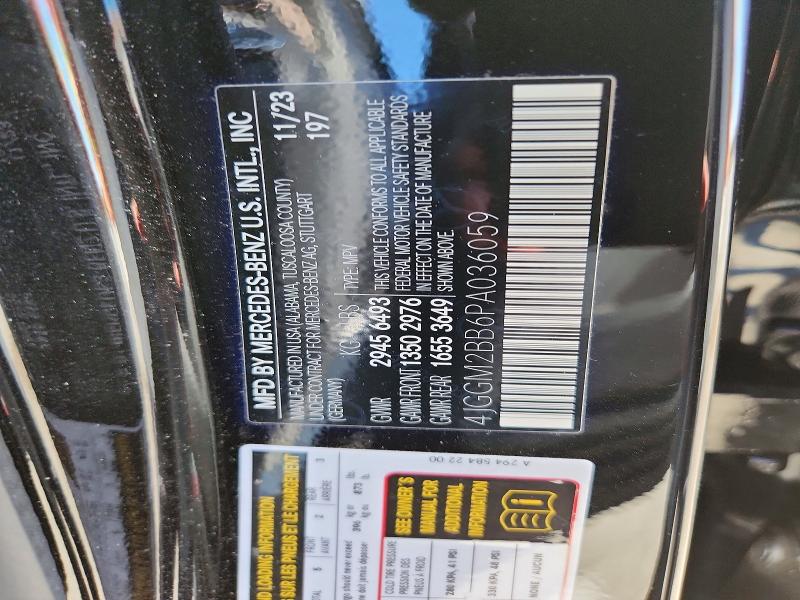 58567626 :رقم المزاد ، 4JGGM2BB6PA036059 vin ، 2023 Mercedes-benz Eqe Suv مزاد بيع
