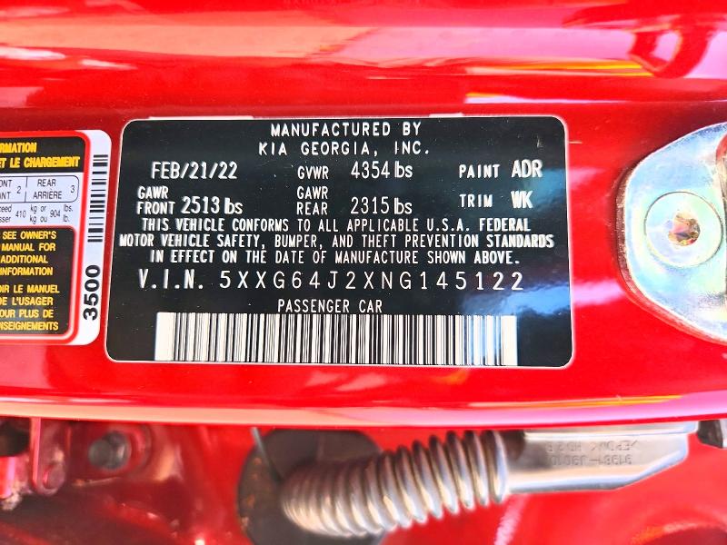 Продажа на аукционе авто 2022 Kia K5, vin: 5XXG64J2XNG145122, номер лота: 55716076