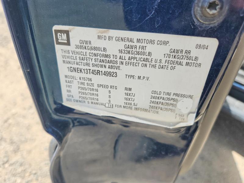 Продажа на аукционе авто 2005 Chevrolet Tahoe, vin: 1GNEK13T45R149923, номер лота: 57261106