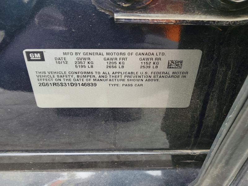 Продаж на аукціоні авто 2013 Cadillac Xts, vin: 2G61R5S31D9146839, номер лоту: 57565706