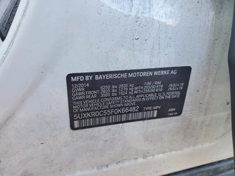 58138516 :رقم المزاد ، 5UXKR0C55F0K66482 vin ، 2015 Bmw X5 مزاد بيع